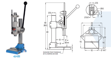 Prensa Manual de Cremallera 600 Kg  4HR